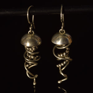 Sterling silver jellyfish earring