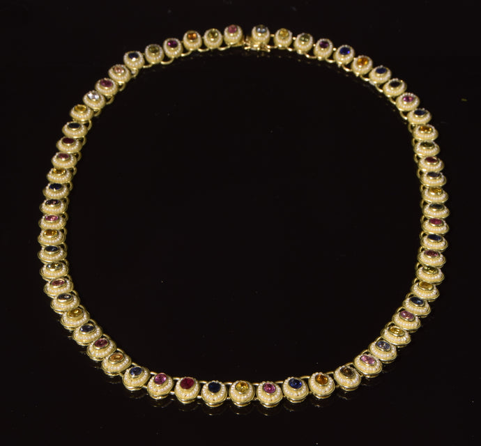Sapphire suite necklace